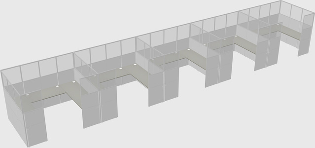 U-shaped cubicle