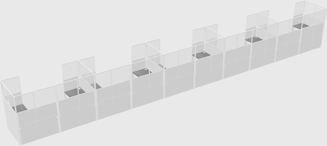 U-shaped cubicle