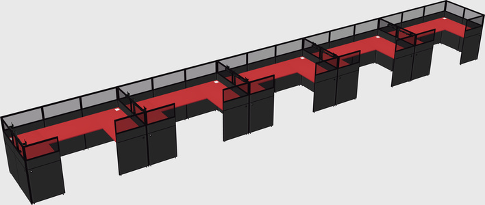 U-shaped cubicle