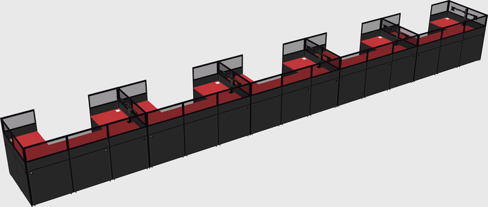 U-shaped cubicle
