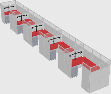 U-shaped cubicle