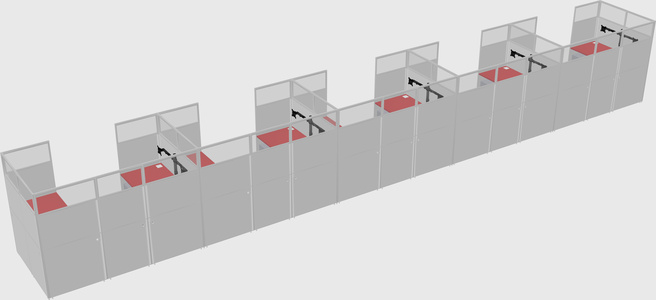U-shaped cubicle