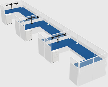 U-shaped cubicle