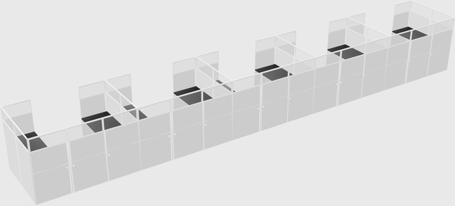U-shaped cubicle