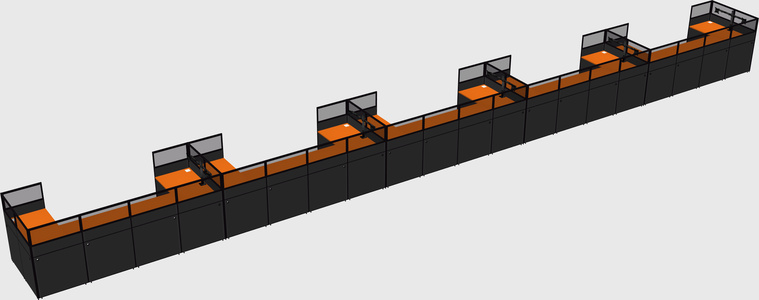 U-shaped cubicle