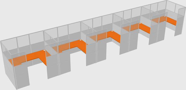 U-shaped cubicle