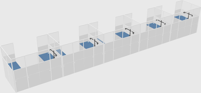 U-shaped cubicle