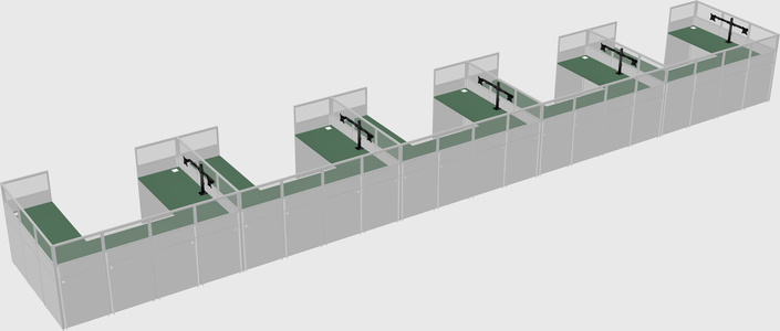 U-shaped cubicle
