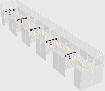 U-shaped cubicle