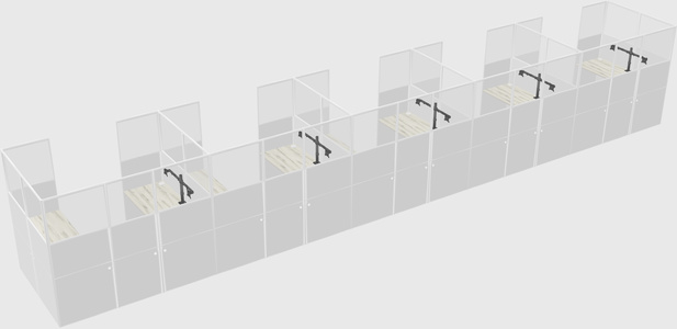 U-shaped cubicle