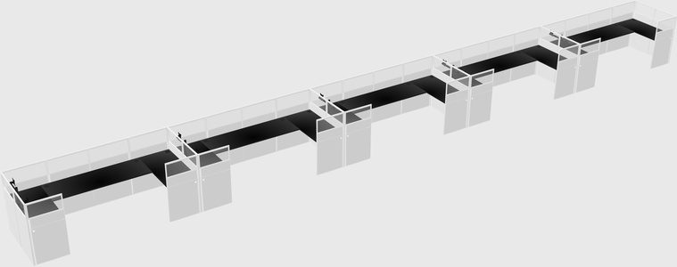 U-shaped cubicle