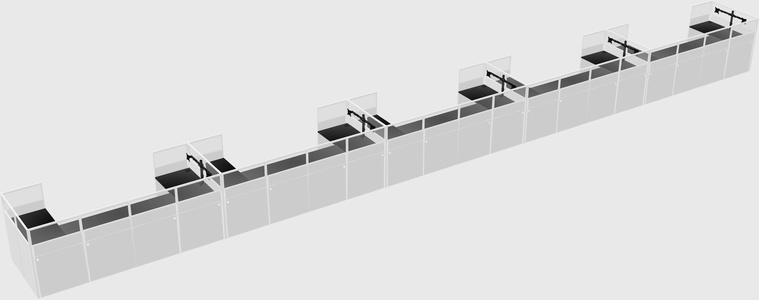 U-shaped cubicle