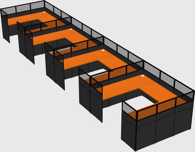 U-shaped cubicle