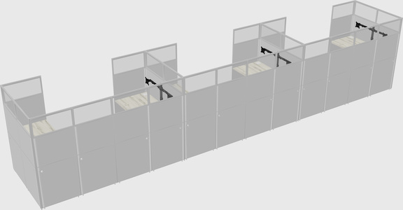 U-shaped cubicle