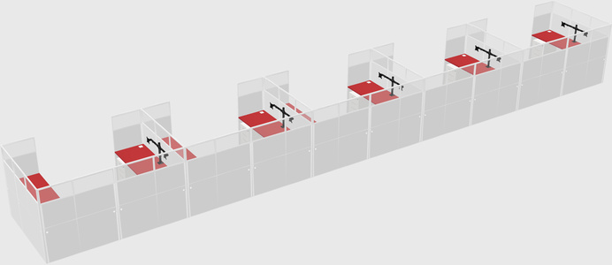 U-shaped cubicle