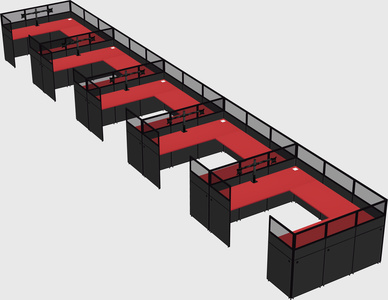 U-shaped cubicle