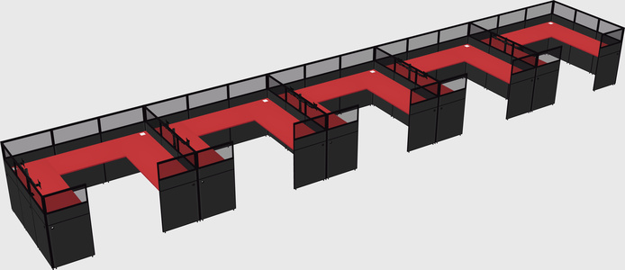 U-shaped cubicle
