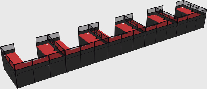 U-shaped cubicle