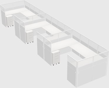 U-shaped cubicle