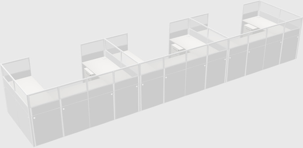 U-shaped cubicle