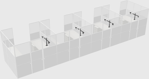 U-shaped cubicle