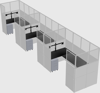 U-shaped cubicle