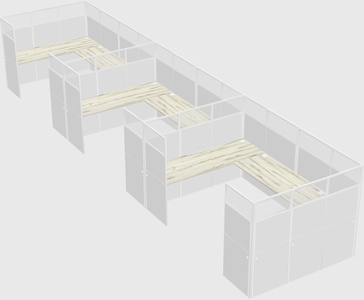 U-shaped cubicle