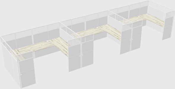 U-shaped cubicle