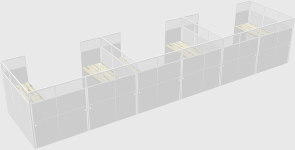 U-shaped cubicle