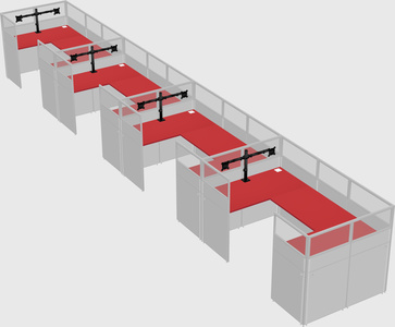 U-shaped cubicle