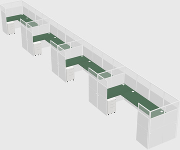 U-shaped cubicle