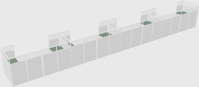 U-shaped cubicle
