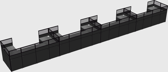 U-shaped cubicle
