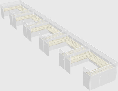 U-shaped cubicle