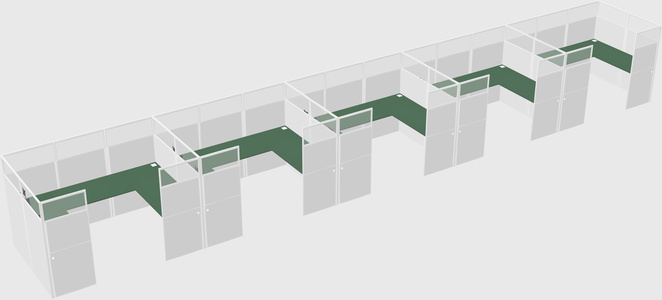 U-shaped cubicle