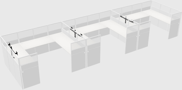 U-shaped cubicle