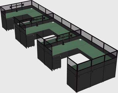 U-shaped cubicle