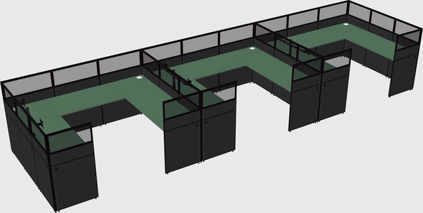 U-shaped cubicle
