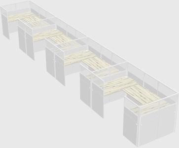 U-shaped cubicle