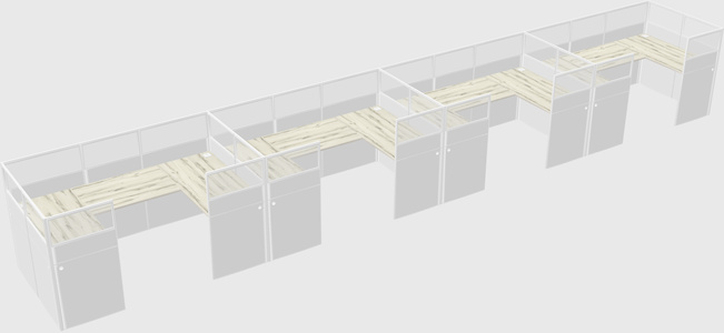 U-shaped cubicle