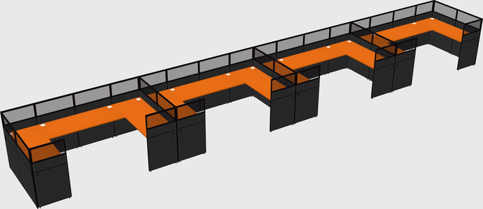 U-shaped cubicle