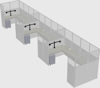 U-shaped cubicle