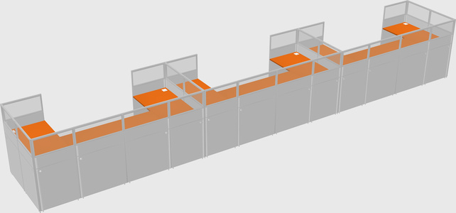 U-shaped cubicle