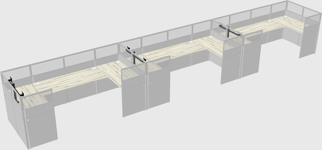 U-shaped cubicle