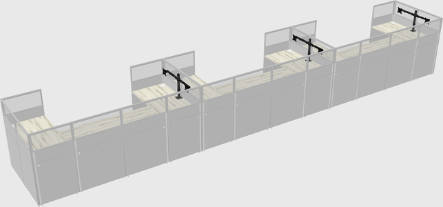 U-shaped cubicle
