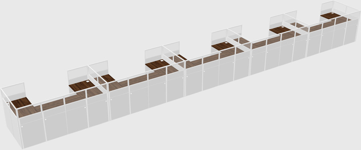 U-shaped cubicle