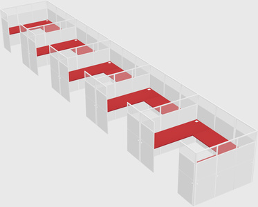 U-shaped cubicle