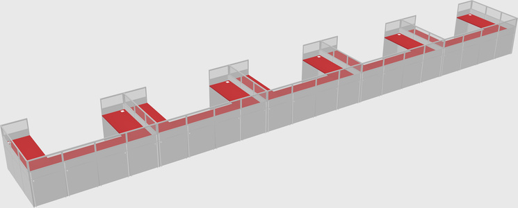 Cabine en u