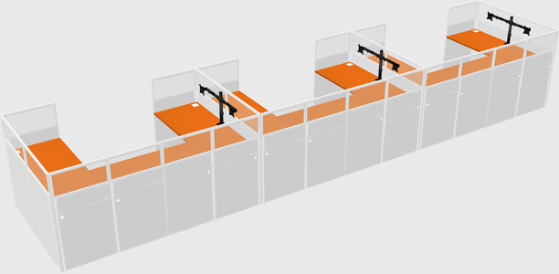 U-shaped cubicle