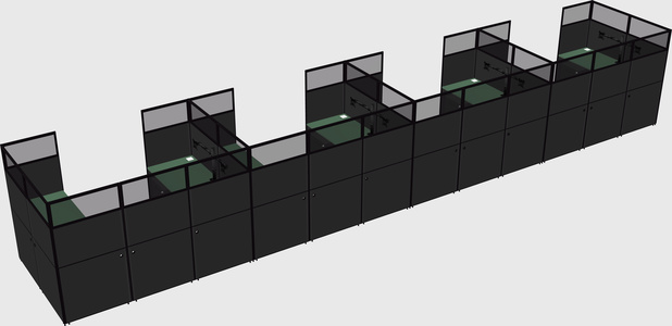 U-shaped cubicle